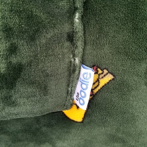 OODIE Oversized Hoodie Kids Age 4-13 yrs German Shepherd Dog Green Fleece Comfy - Picture 2 of 13